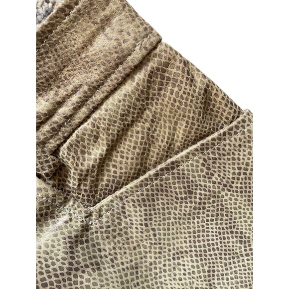 Vintage Y2K Womens Snakeskin Genuine Leather Pants Size 14 Rocker Editorial Glam - Picture 2 of 10